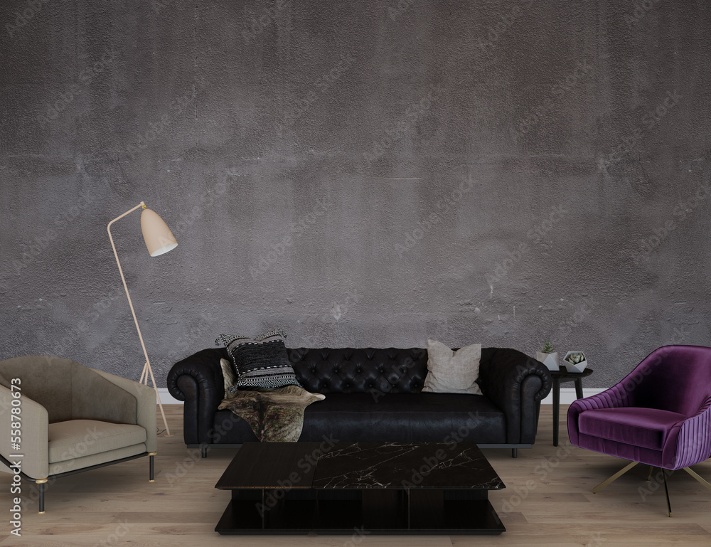Wallpaper mockup or mockup for your frames, Mockup in interior, Blank
