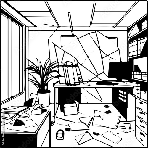 Coloring Pages, Kinderbuch, Malbuch, für Erwachsene, Abstrakt, zum ausmalen, office, scribble, langeweile, Entspannung, Hobbykünstler, Rätselheft, Kinderheft,

