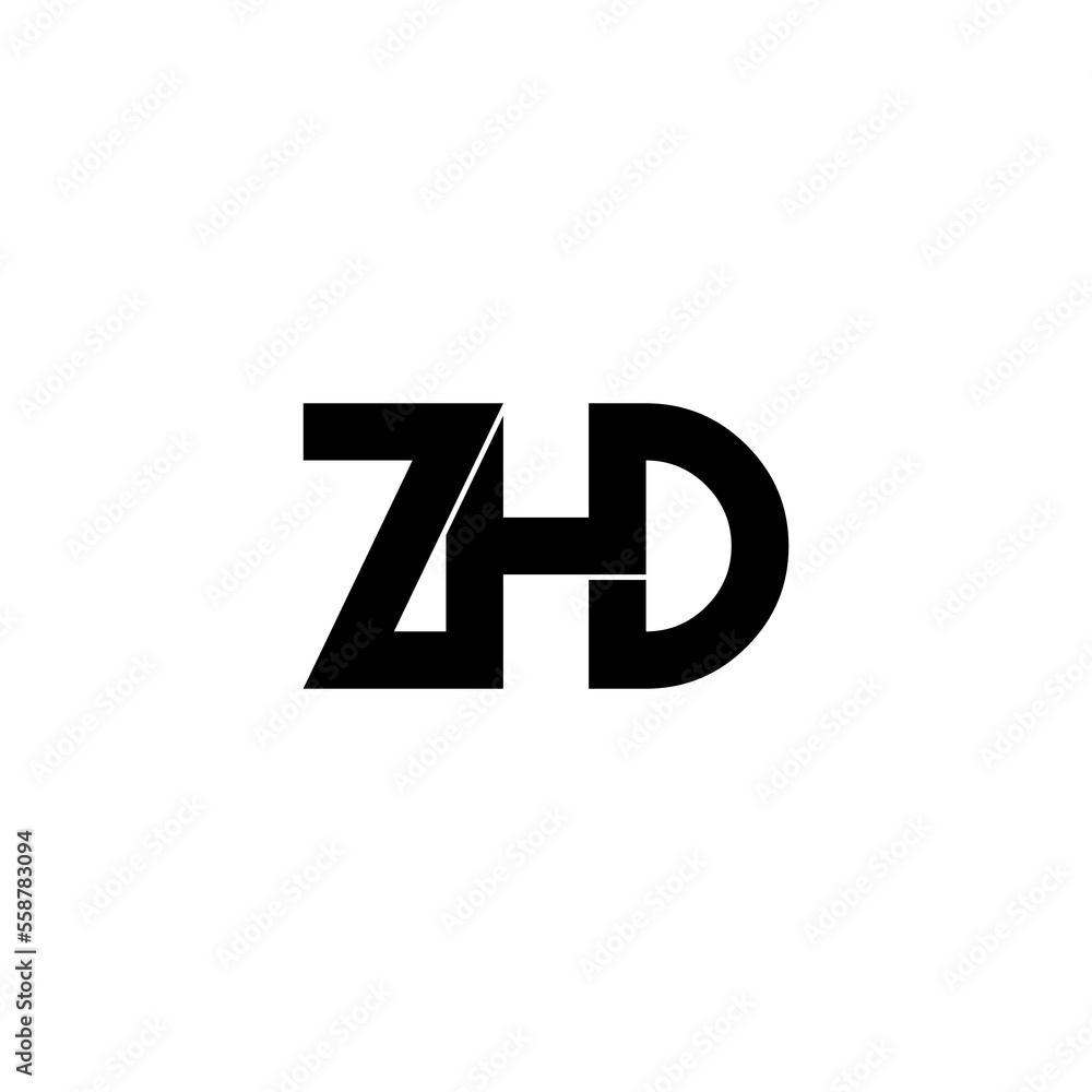 zhd letter initial monogram logo design zhd letter initial monogram logo design