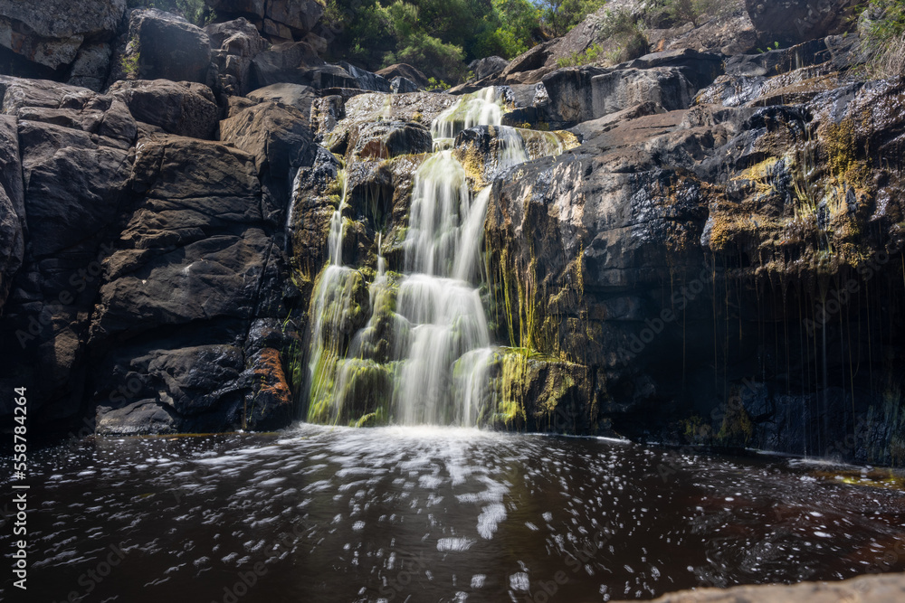 Deep Creek Waterfall Hike on Tent Rock Road in South Australia in summer