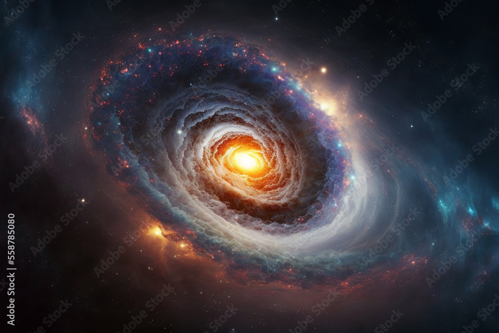 spiral galaxy in space, generative ai