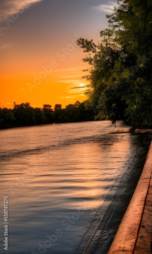 sunset on the river © BrandwayArt