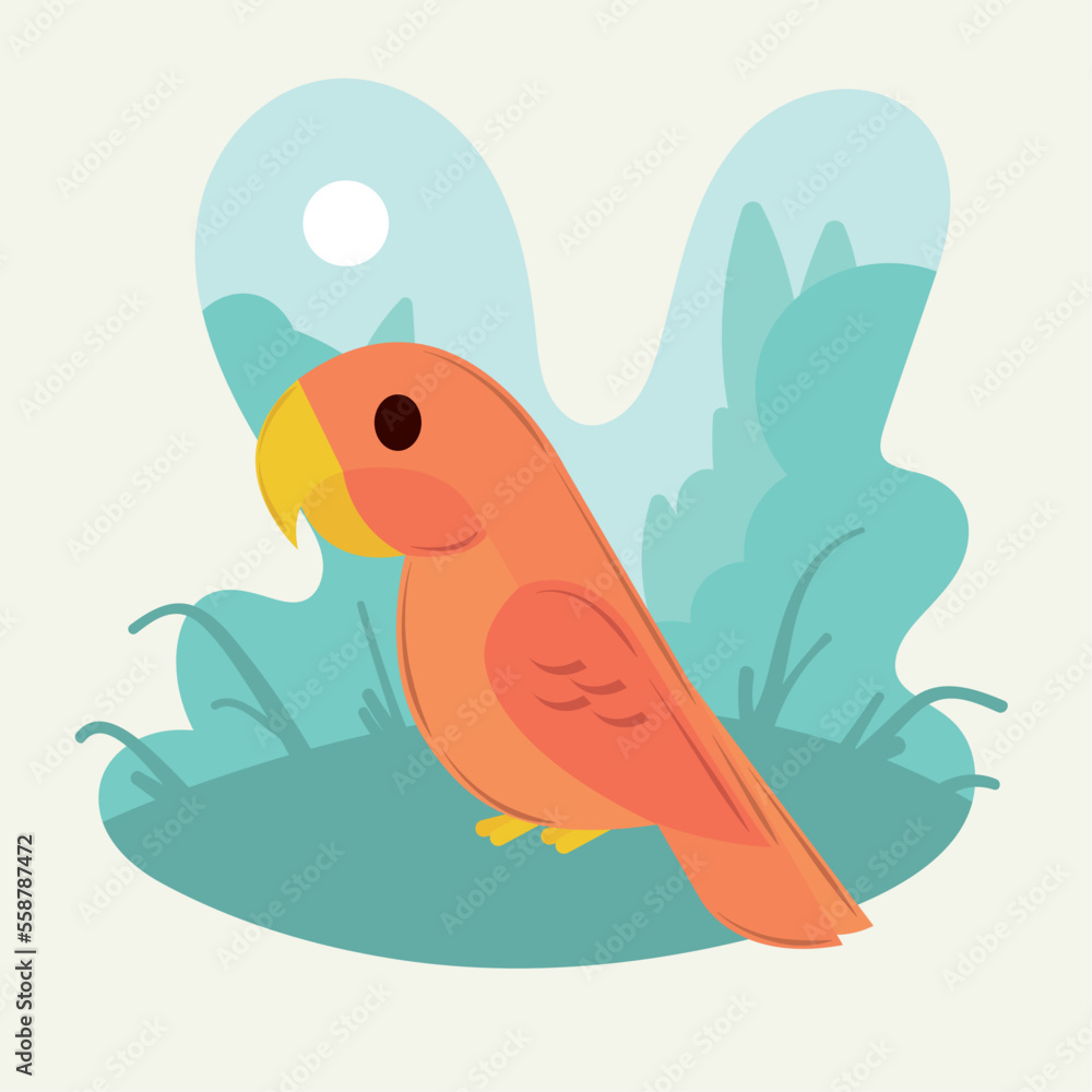 parrot bird cartoon