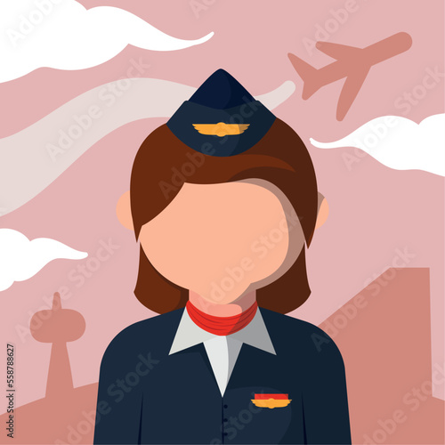 woman profession stewardess
