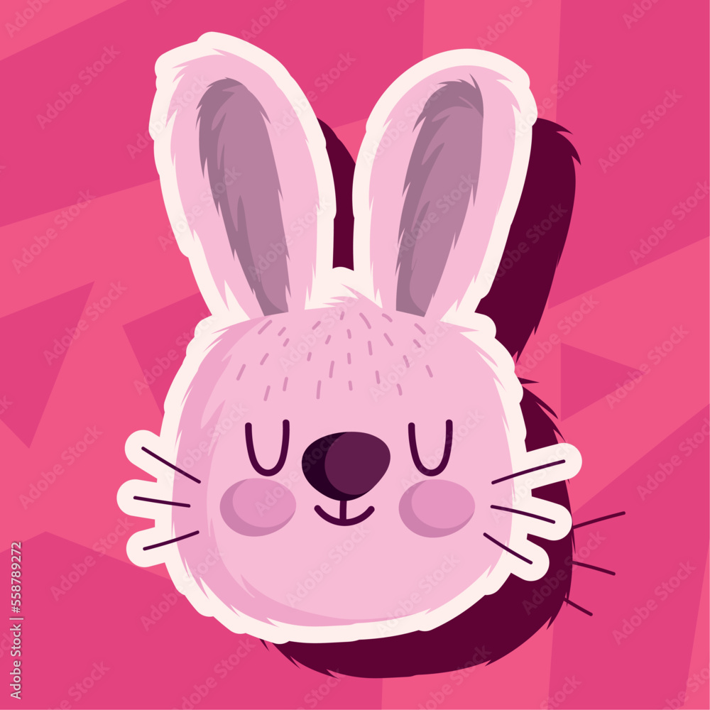 Fototapeta premium rabbit head cute