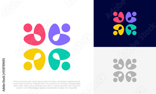 Community people, social community, human family logo abstract design vector  © DevArt