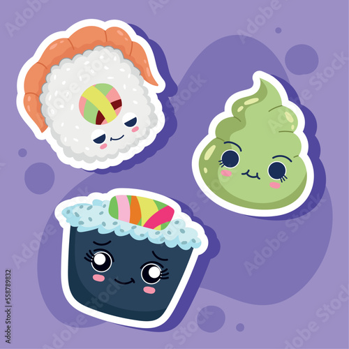 kawaii wasabi sushi