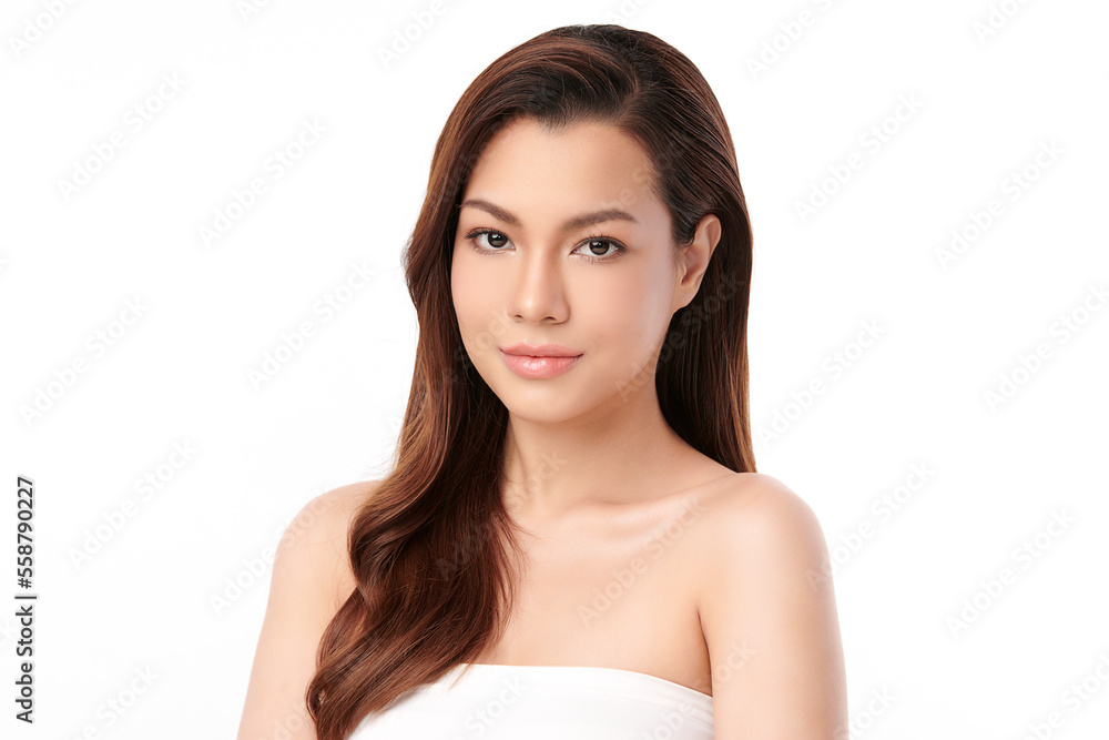 Beautiful young asian woman with clean fresh skin on white background, Face care, Facial treatment, Cosmetology, beauty and spa, Asian women portrait. Beautiful young asian woman with clean fresh skin on white background, Face care, Facial treatment, Cosmetology, beauty and spa, Asian women portrait.