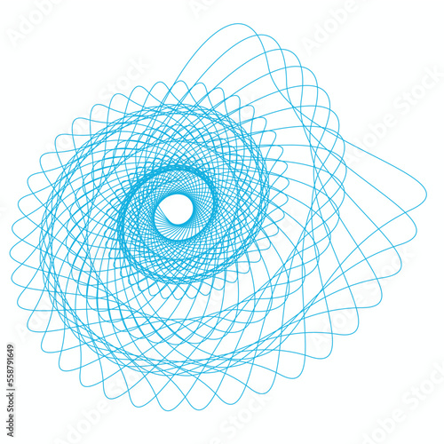 Blue Swirls and Swooshes Vector Accent Line Work