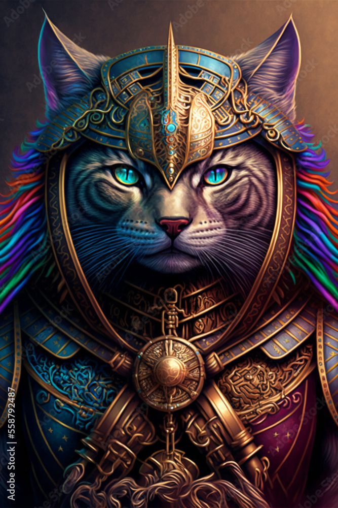 Fototapeta premium Armored Cat Gods