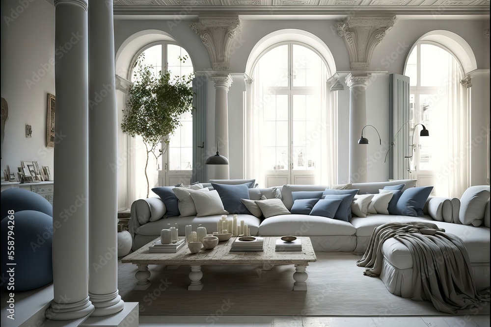 Beautiful, Clean, and Well Arranged Living Room as an Interior Design ...