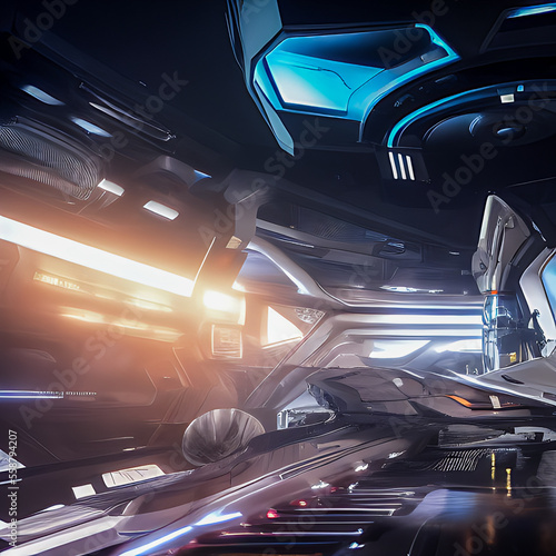 futuristic spaceship interior © Elliot