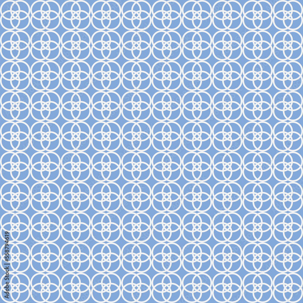 Seamless vector pattern. Line floral pattern seamless background flowers motif. Textile swatch. Modern lux Fabric design. Vector illustration. Abstract geometric texture. Light Blue White 10 eps. Tile