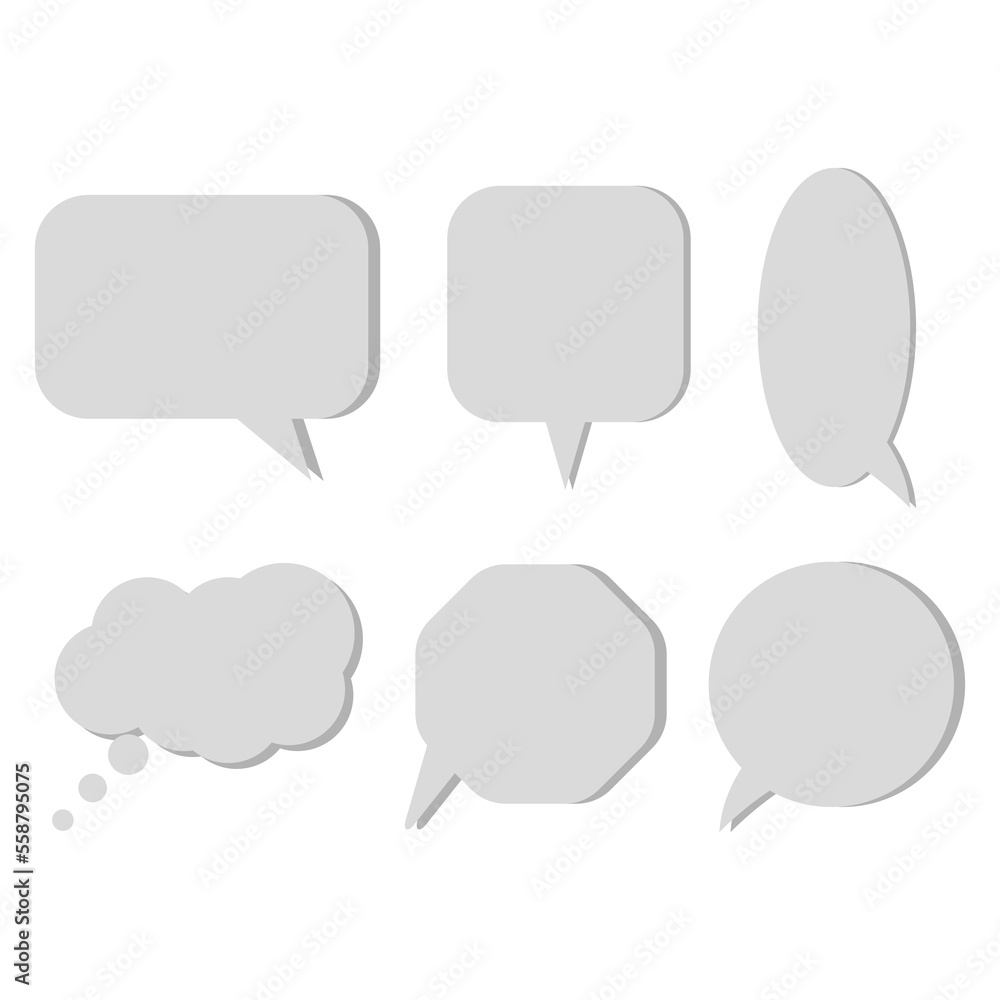 3d set with the messages are voluminous. Cloud technology. Chat icon set. Chat message icon. Vector illustration. 3d set with the messages are voluminous. Cloud technology. Chat icon set. Chat message icon. Vector illustration.