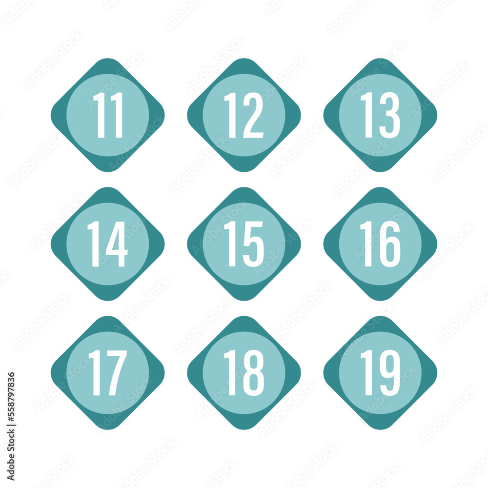 Numeric icon vector design templates Numeric icon vector design templates