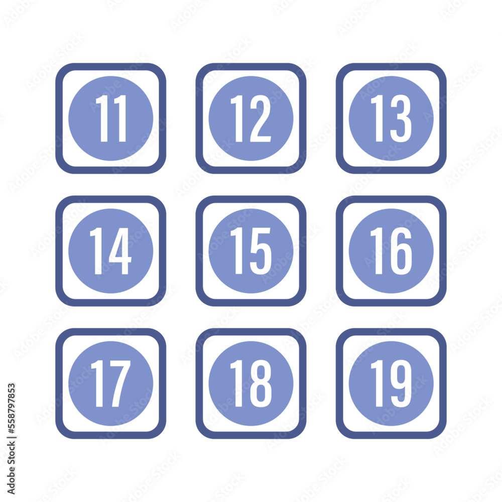 Numeric icon vector design templates Numeric icon vector design templates