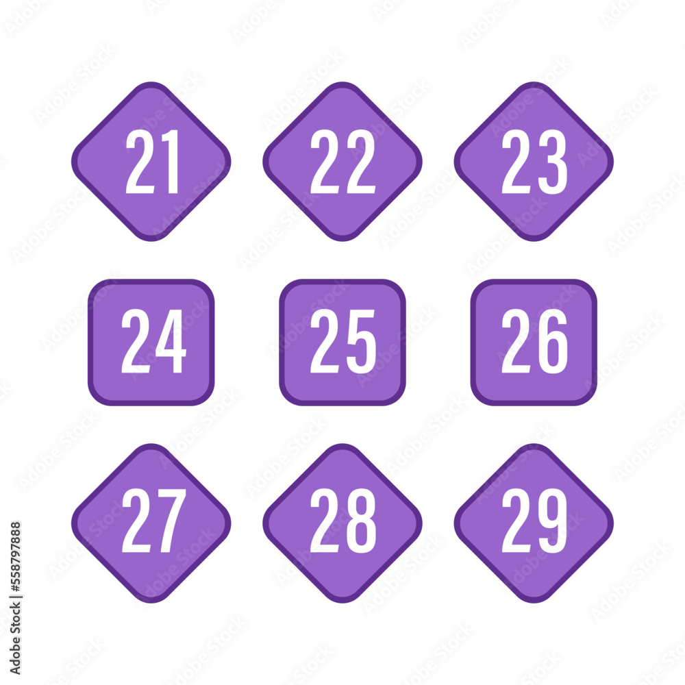 Numeric icon vector design templates