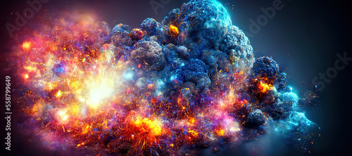 space galaxy cosmic explosion background