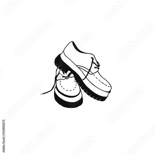 creepers shoes illustration vector logo symbol hand drawn photo