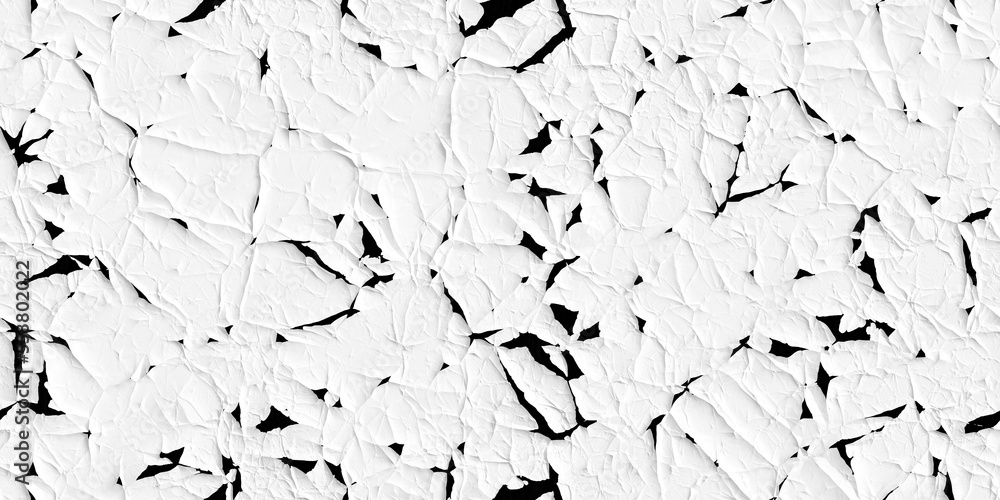 Seamless cracked peeling paint background texture. Tileable transparent