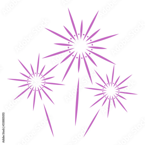 Purple Flat Firework Icon 6