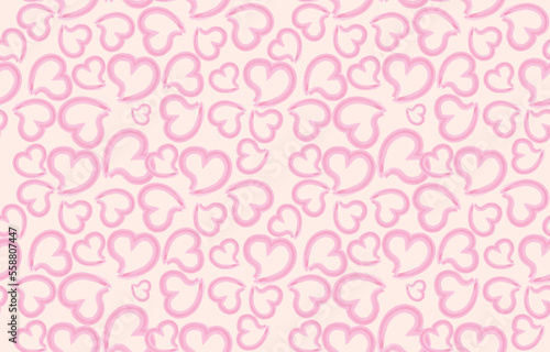 Watercolor heart seamless pattern background. Sweet Valentine's Day Abstract Wallpapers. hand painted minimalist style gift wrapping paper