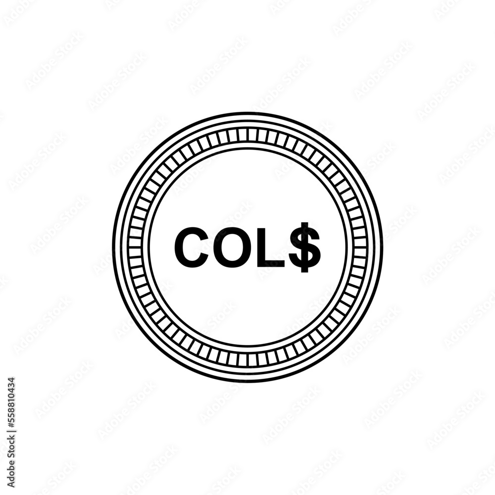 Colombia Currency Symbol, Colombian Peso Icon, COP Sign. Vector Illustration Colombia Currency Symbol, Colombian Peso Icon, COP Sign. Vector Illustration
