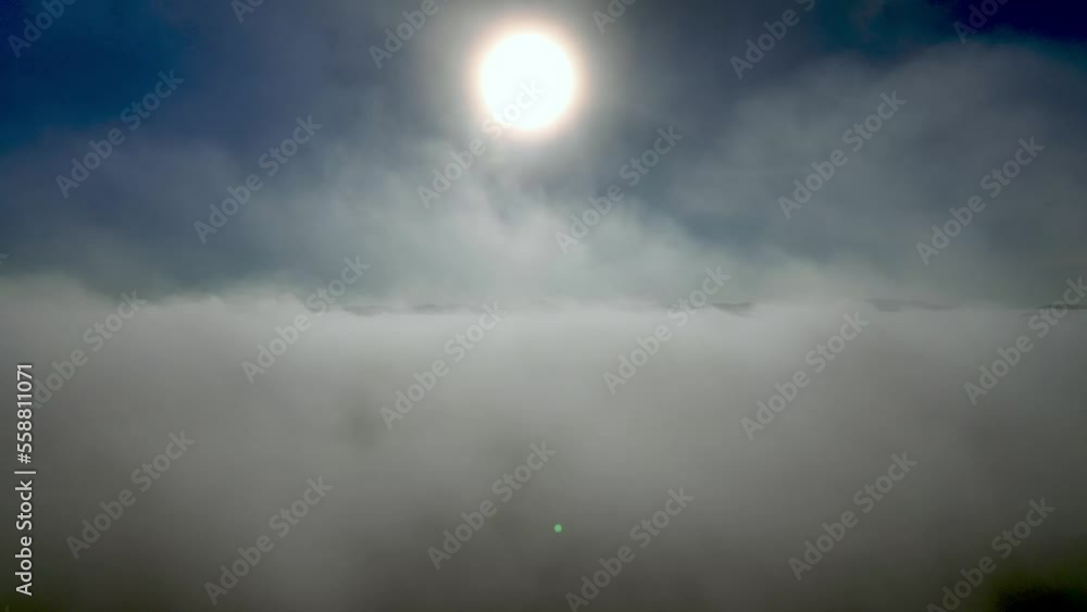 AERIAL PUSH THROUGH CLOUDS AND FOG NEAR WILKESBORO NC AERIAL PUSH THROUGH CLOUDS AND FOG NEAR WILKESBORO NC