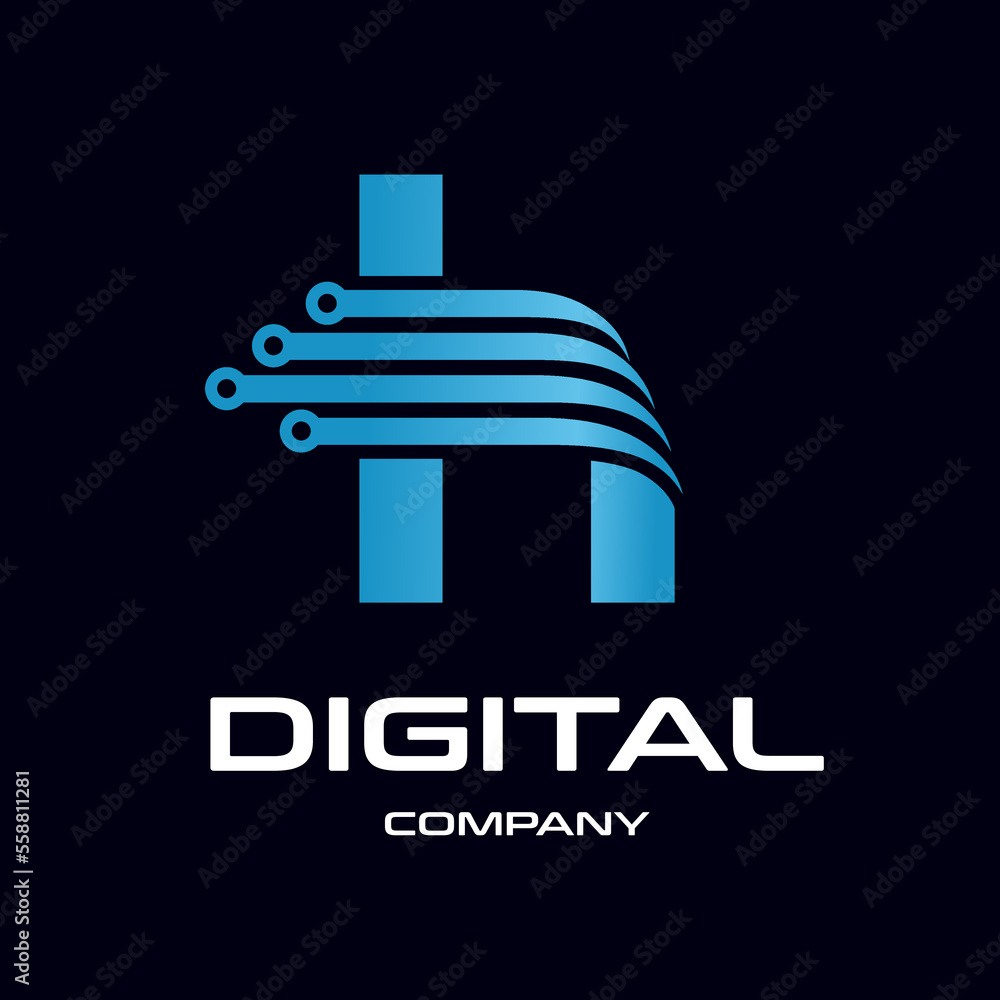 Letter H technology vector logo template. This design with dot symbol is suitable for industrial, automotive and energy, business. Letter H technology vector logo template. This design with dot symbol is suitable for industrial, automotive and energy, business.