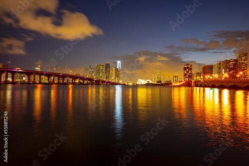 Miami, Florida, United States, night city photo. © Volodymyr