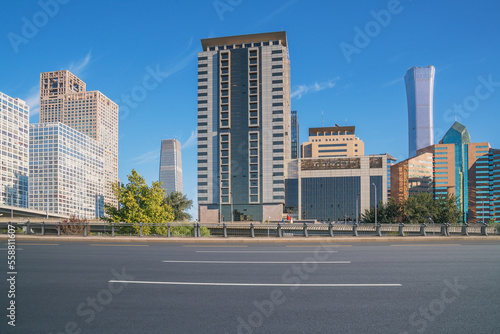 Skyline and Expressway of Urban Buildings in Beijing, China