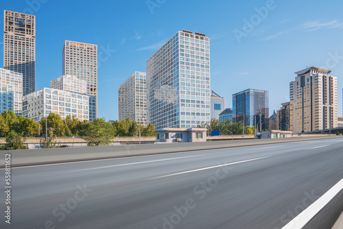 Skyline and Expressway of Urban Buildings in Beijing, China © q