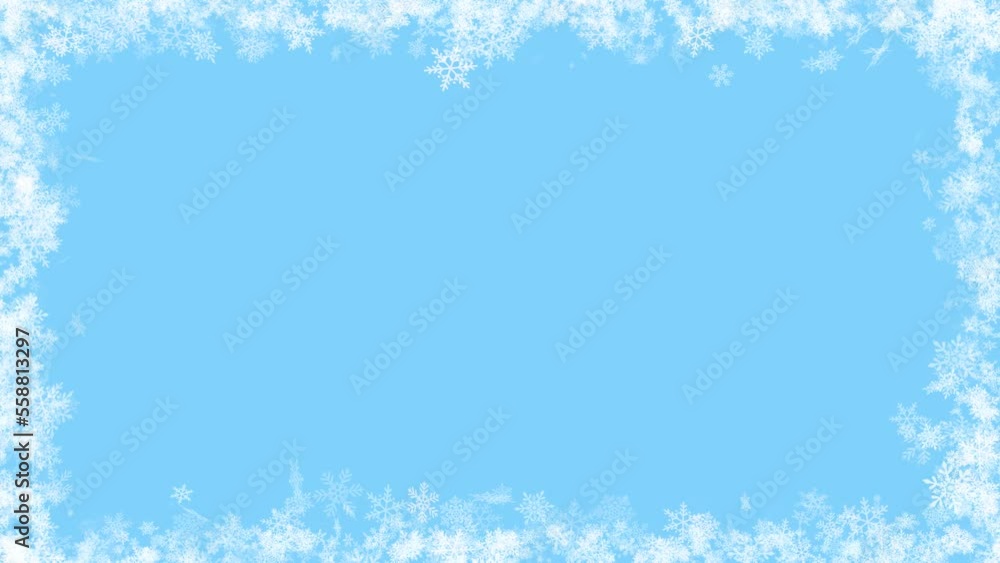 Falling snow frame loop material