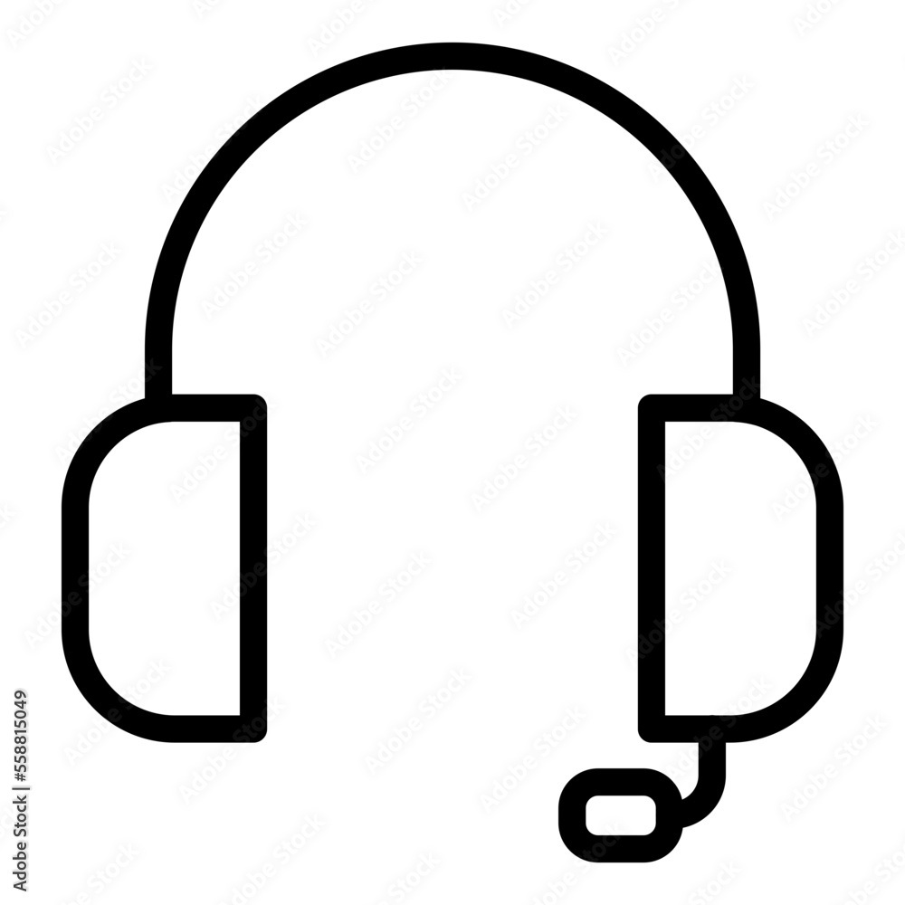 headphone outline icon headphone outline icon