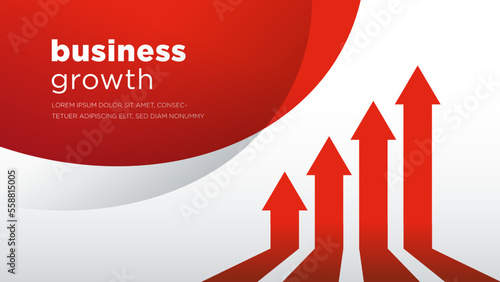 Red arrows of business sale growth