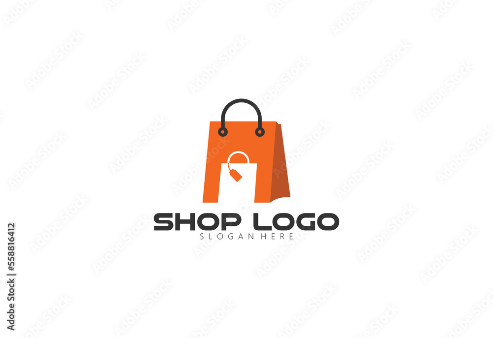 Abstract shopping logo. shopping logo. Abstract shopping logo. shopping logo.