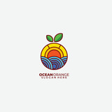 ocean fruit design illustration vector logo