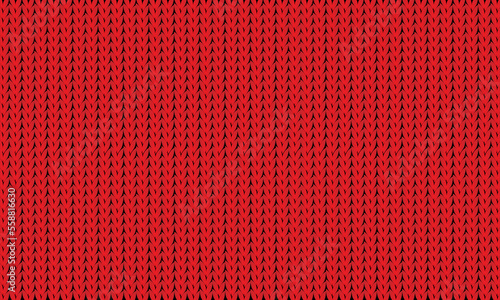 pure red knit texture background.