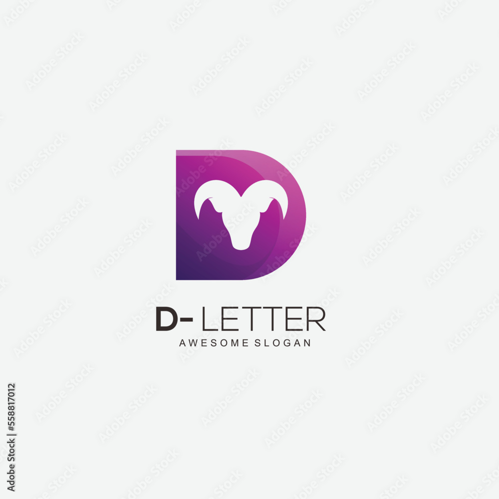 letter d logo gradient colorful design letter d logo gradient colorful design