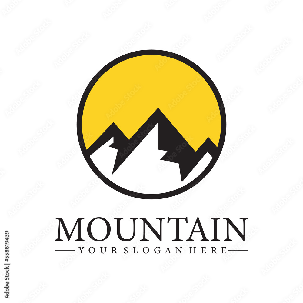 Mountain logo icon vector template. Mountain logo icon vector template.