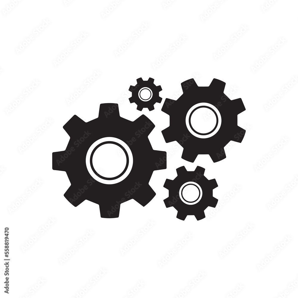 Gear Settings Icon Vector Illustration - Vector