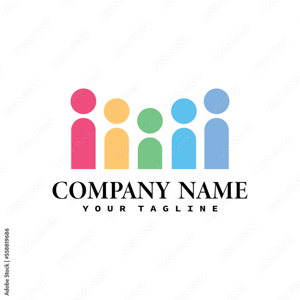 Community logo people work team and business vector logo and design group family Community logo people work team and business vector logo and design group family