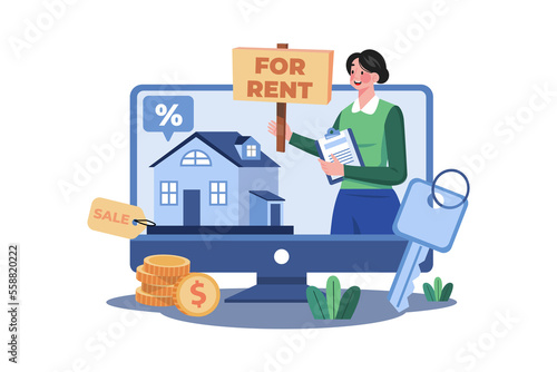 Online house rental service