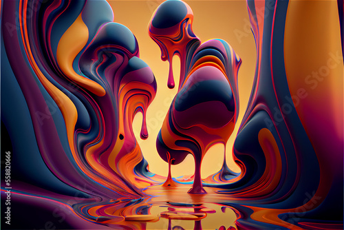 Abstract colorful swirling ...