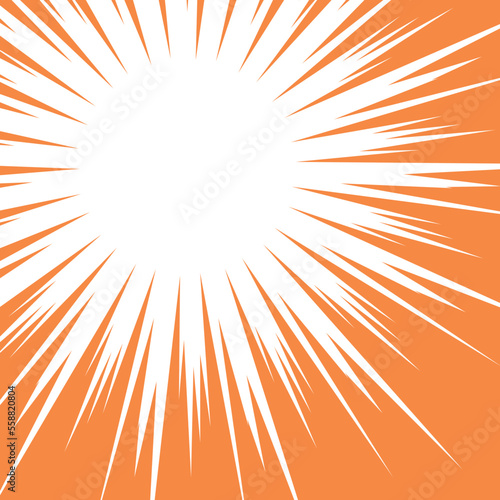Color cartoon style concentration line material
