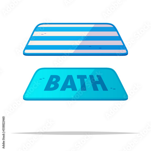 Bath mat vector isolated illustration