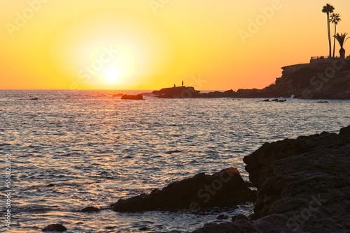 A sunset at the beach. Laguna Beach, California. photo