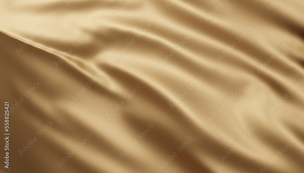 gold satin background fabric cloth wave 3d gold satin background fabric cloth wave 3d