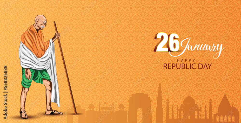 Εκτύπωση καμβά happy Republic day india