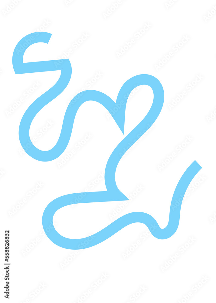 Fototapeta premium Colourful Squiggly Lines Design
